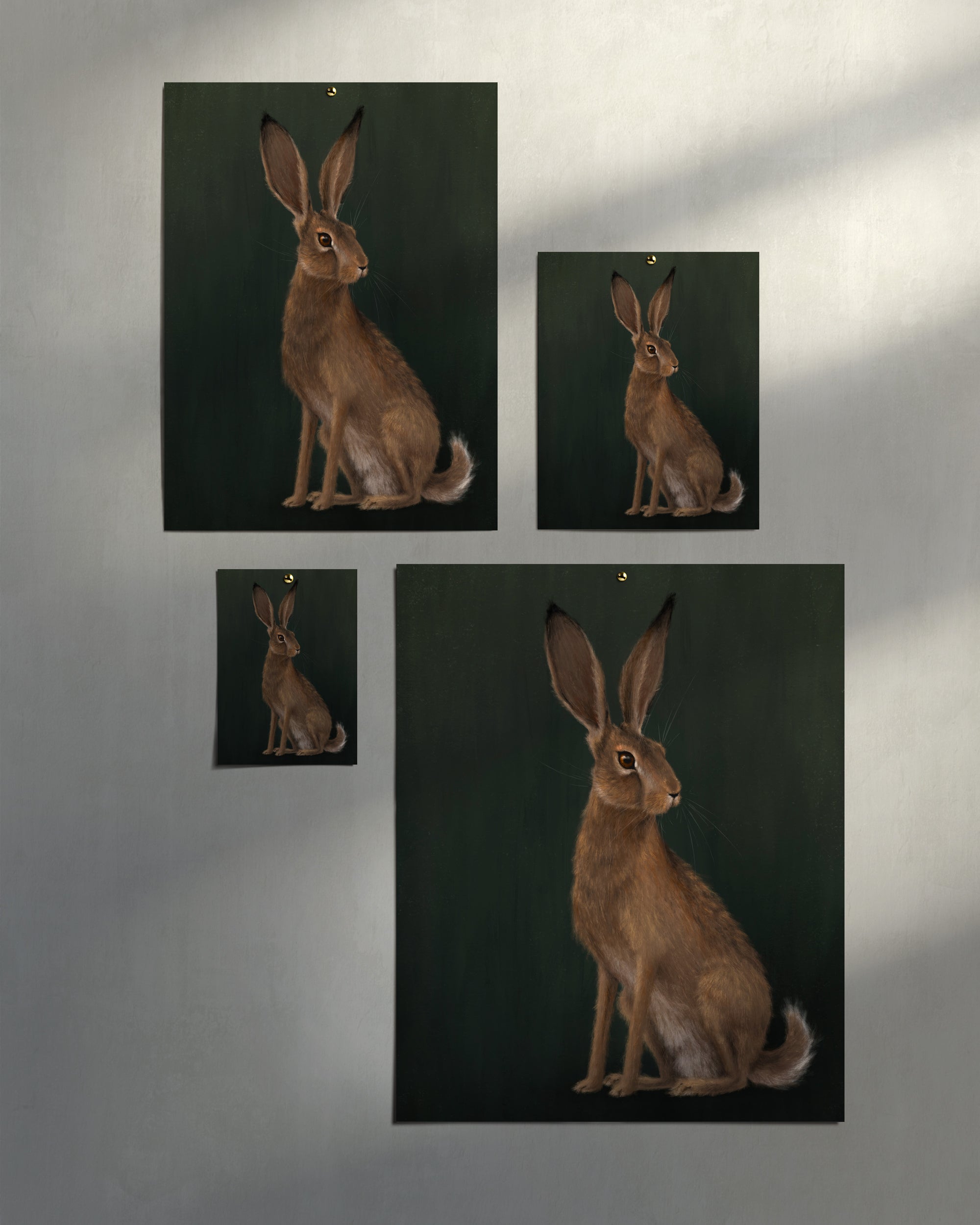 "The Hare" by Catherine Hébert - Woodland Hare Fine Art Print