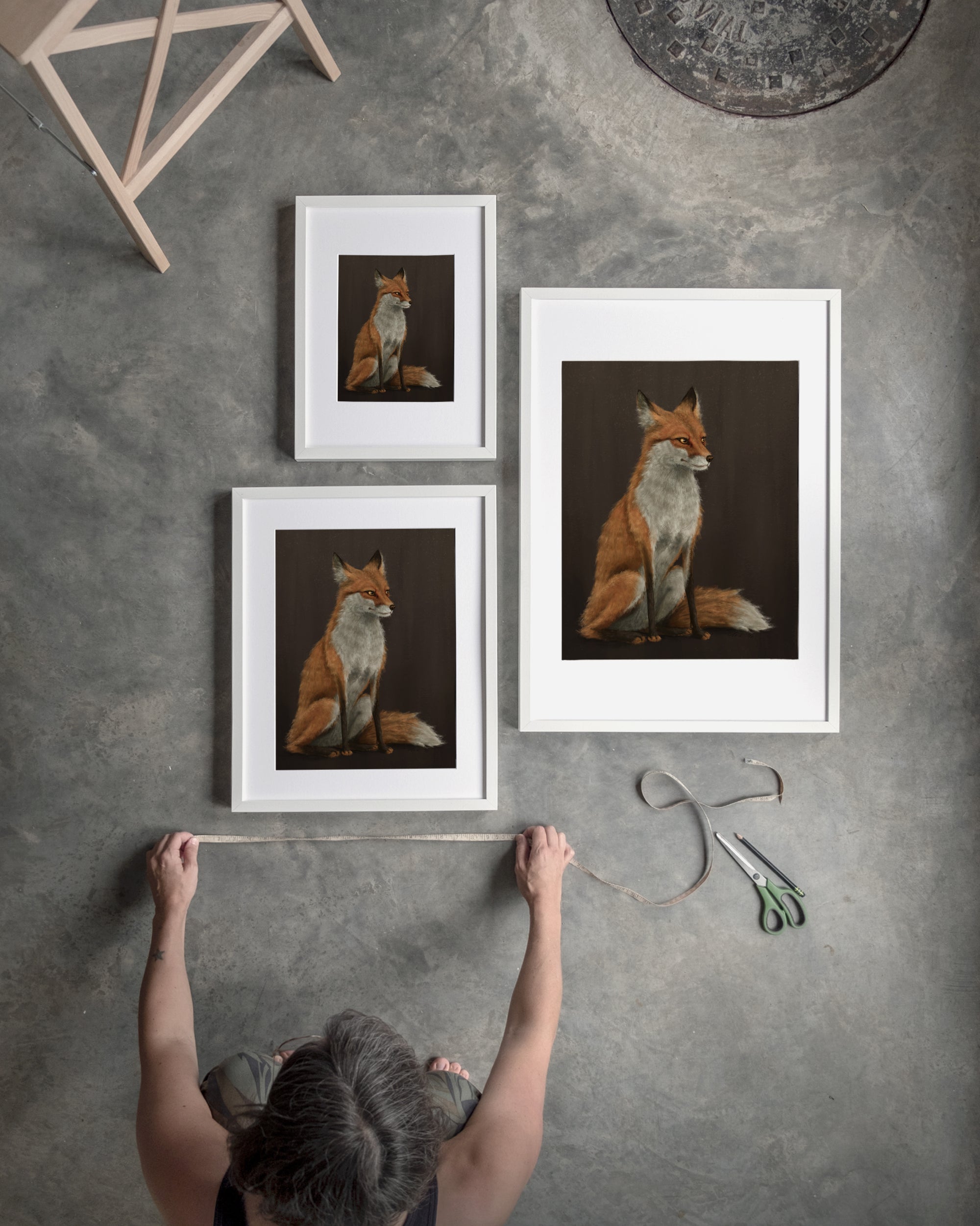 "The Woodland Fox - Brown Edition" by Catherine Hébert - Red Fox Fine Art Print - Brown Edition