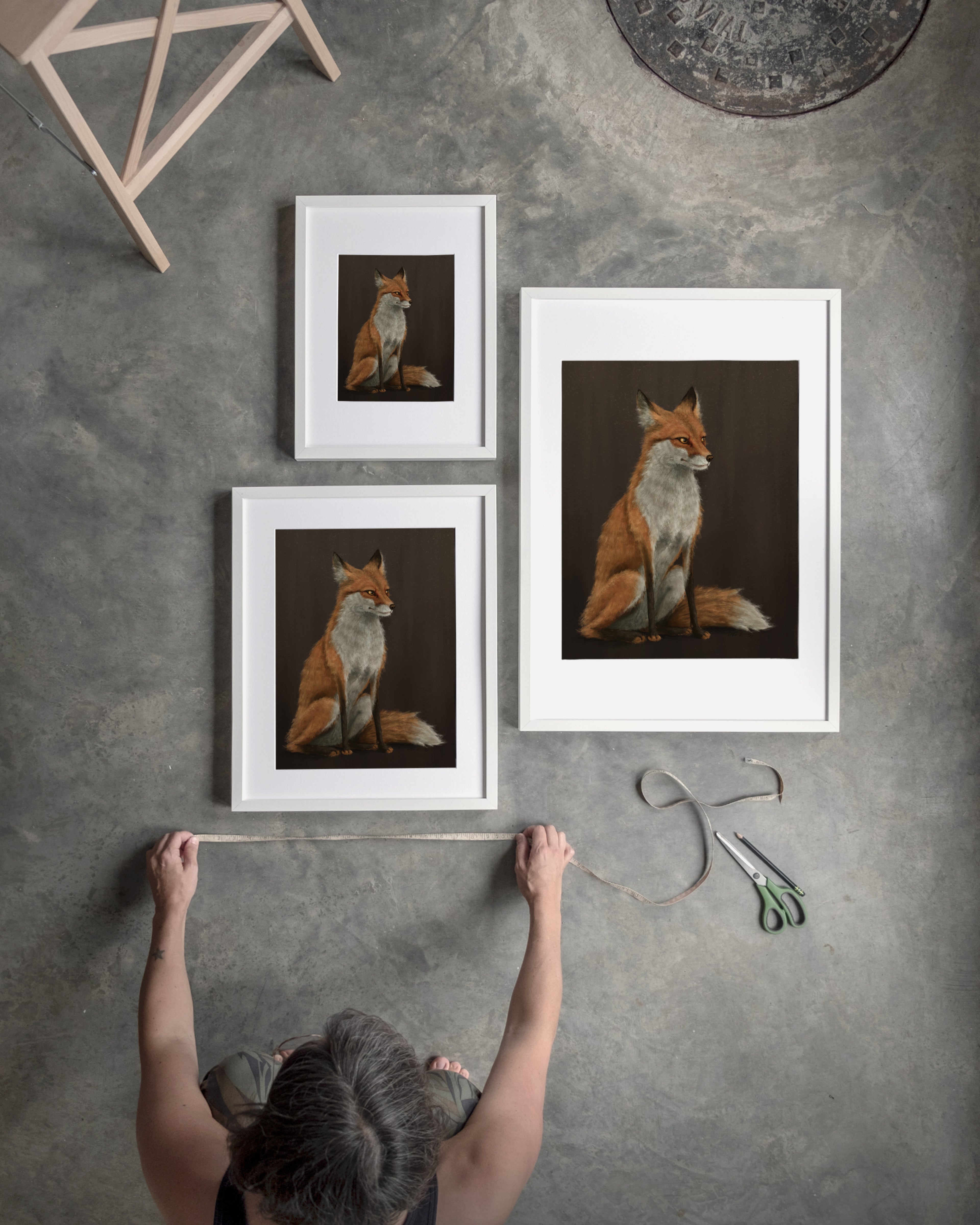 "The Woodland Fox - Brown Edition" by Catherine Hébert - Woodland Fox Art Print - Brown Edition