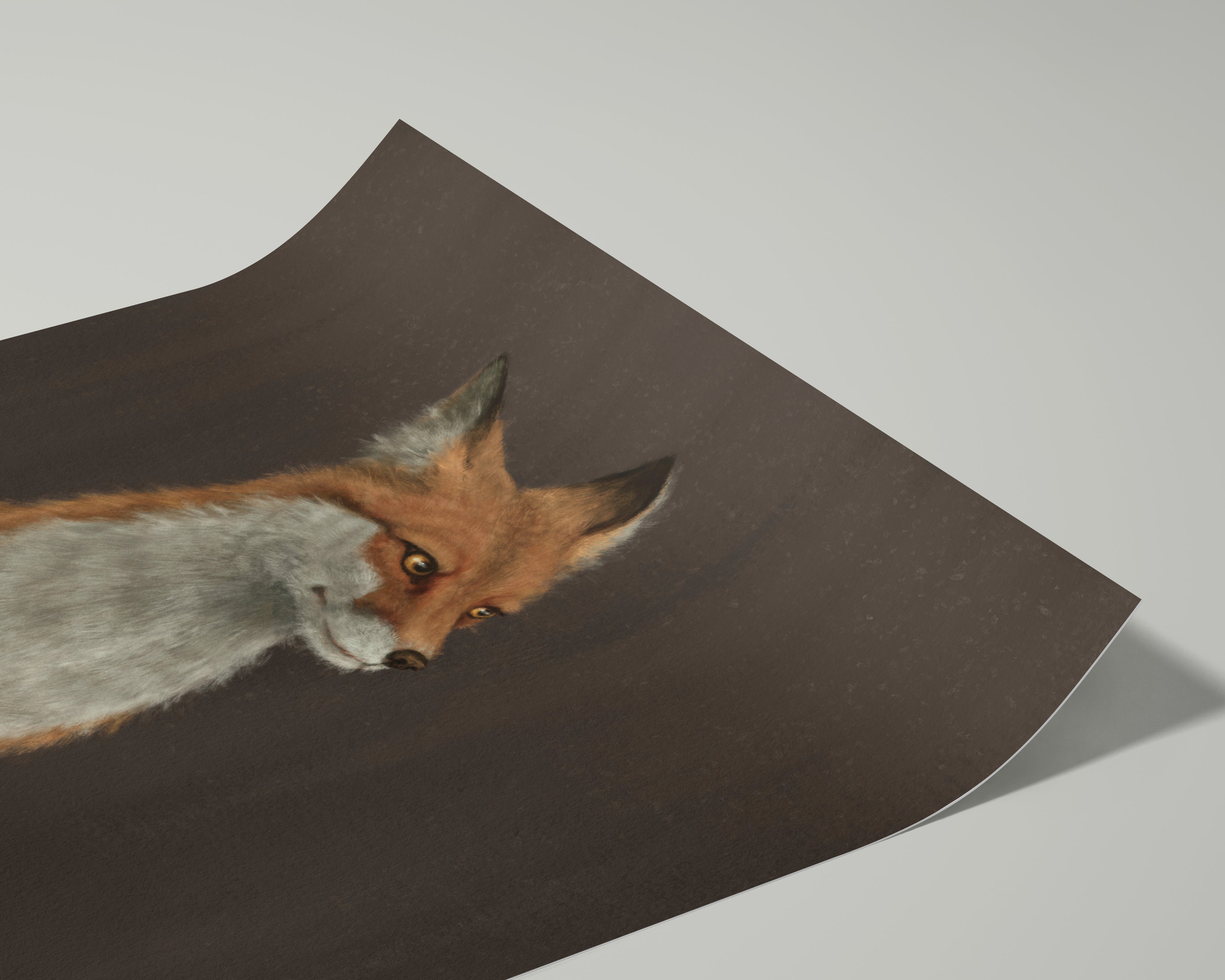 "The Woodland Fox - Brown Edition" by Catherine Hébert - Woodland Fox Art Print - Brown Edition