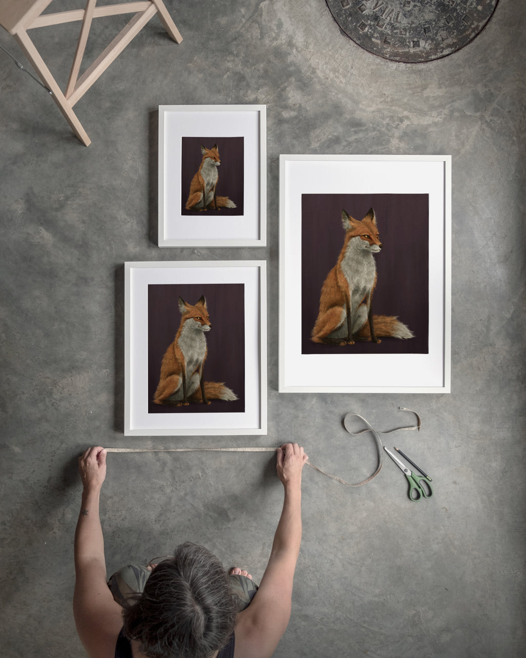 "The Woodland Fox - Burgundy Edition" by Catherine Hébert - Red Fox Fine Art Print - Burgundy Edition