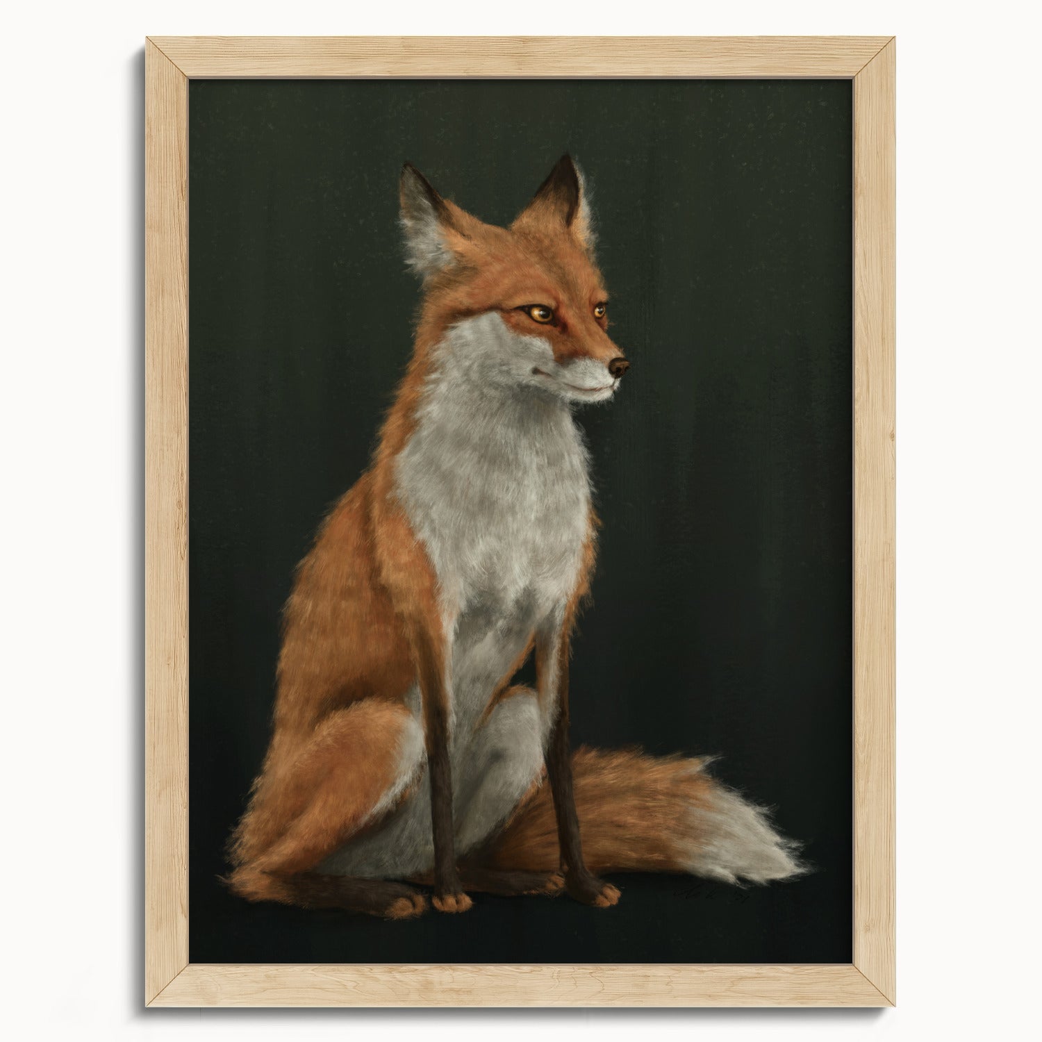 "The Woodland Fox" by Catherine Hébert - Red Fox Fine Art Print - 12"x16" size