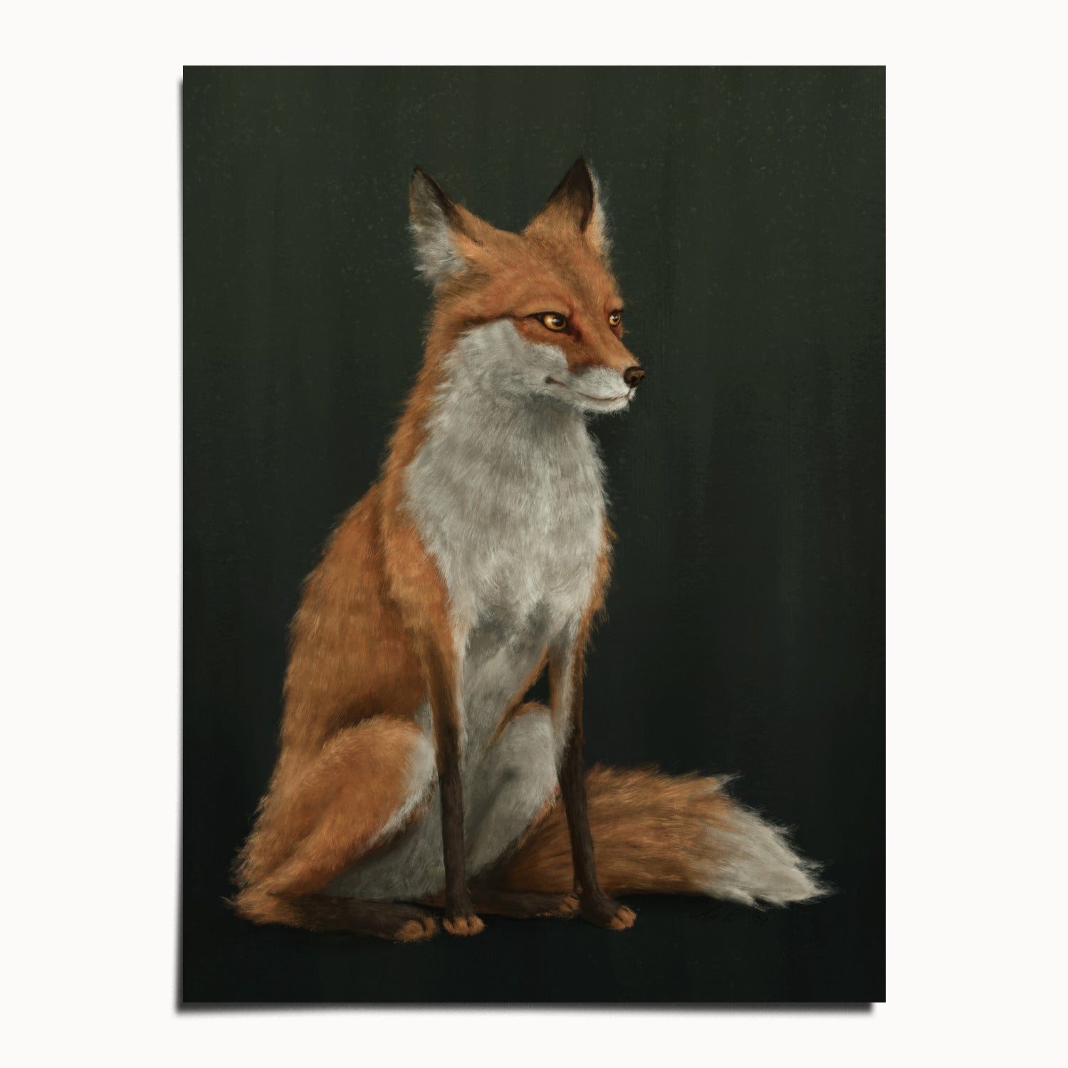 "The Woodland Fox" by Catherine Hébert - Red Fox Fine Art Print - 30"x40" size