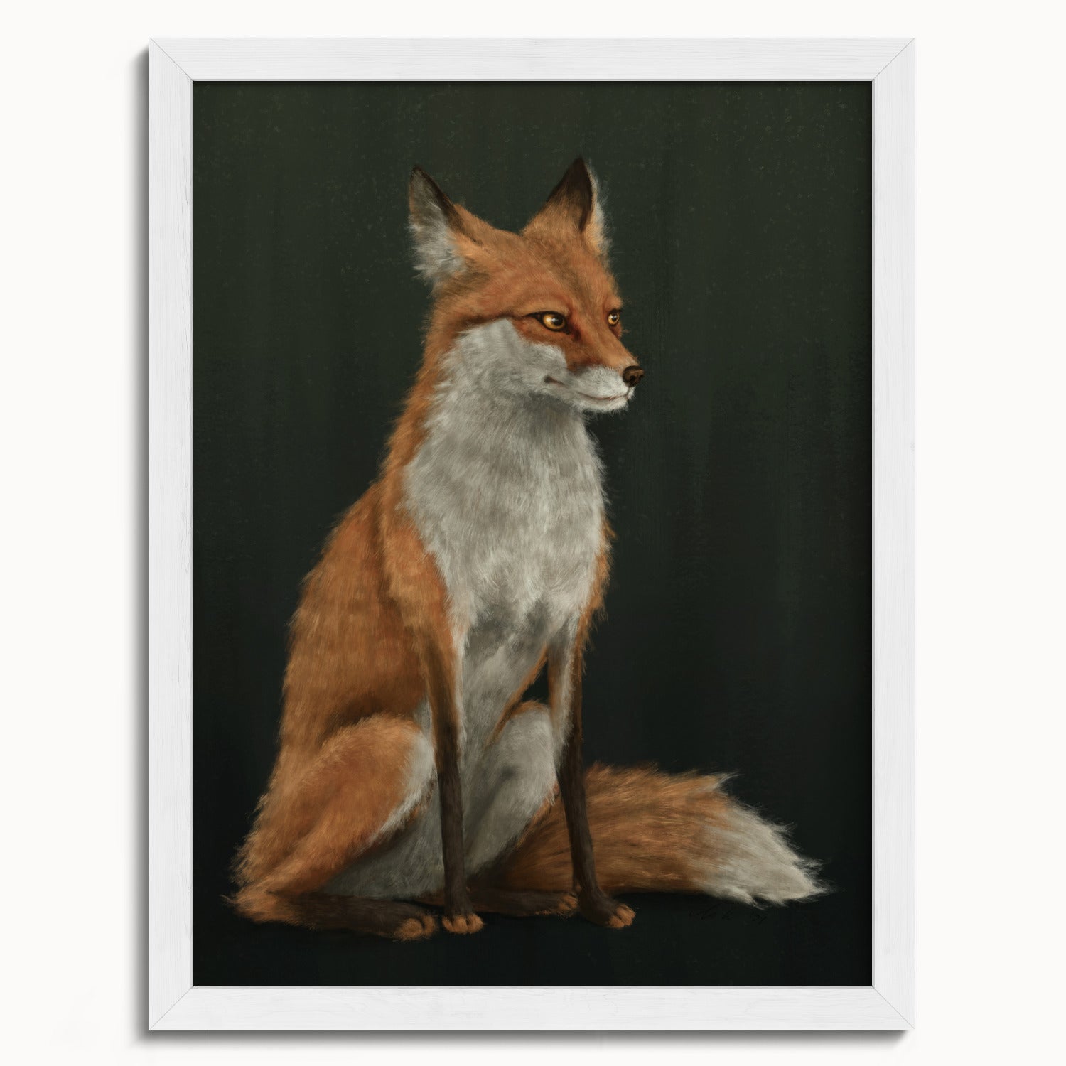 "The Woodland Fox" by Catherine Hébert - Red Fox Fine Art Print - 12"x16" size