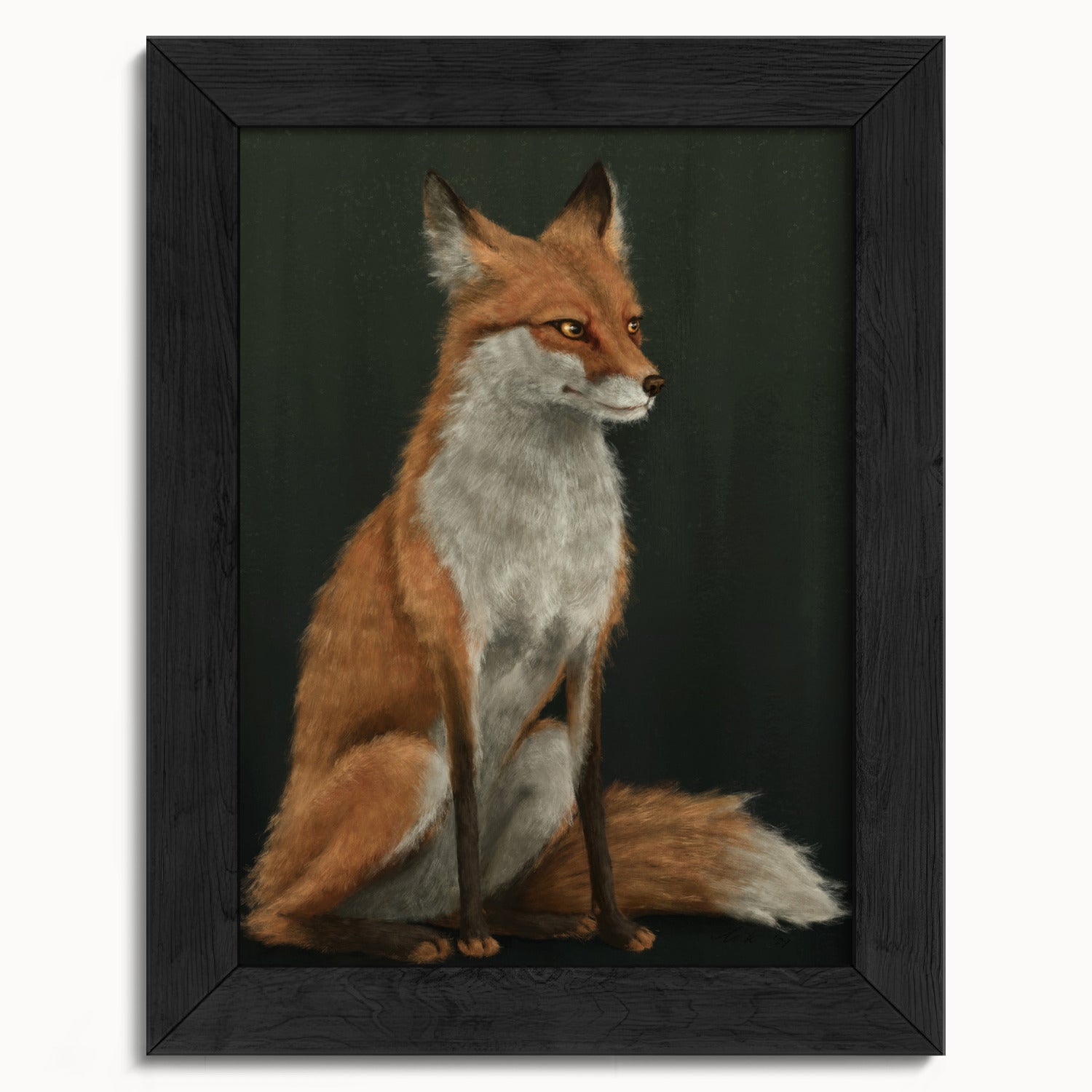 "The Woodland Fox" by Catherine Hébert - Red Fox Fine Art Print - 5"x7" size