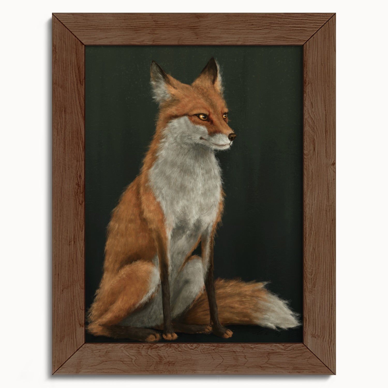 "The Woodland Fox" by Catherine Hébert - Red Fox Fine Art Print - 5"x7" size