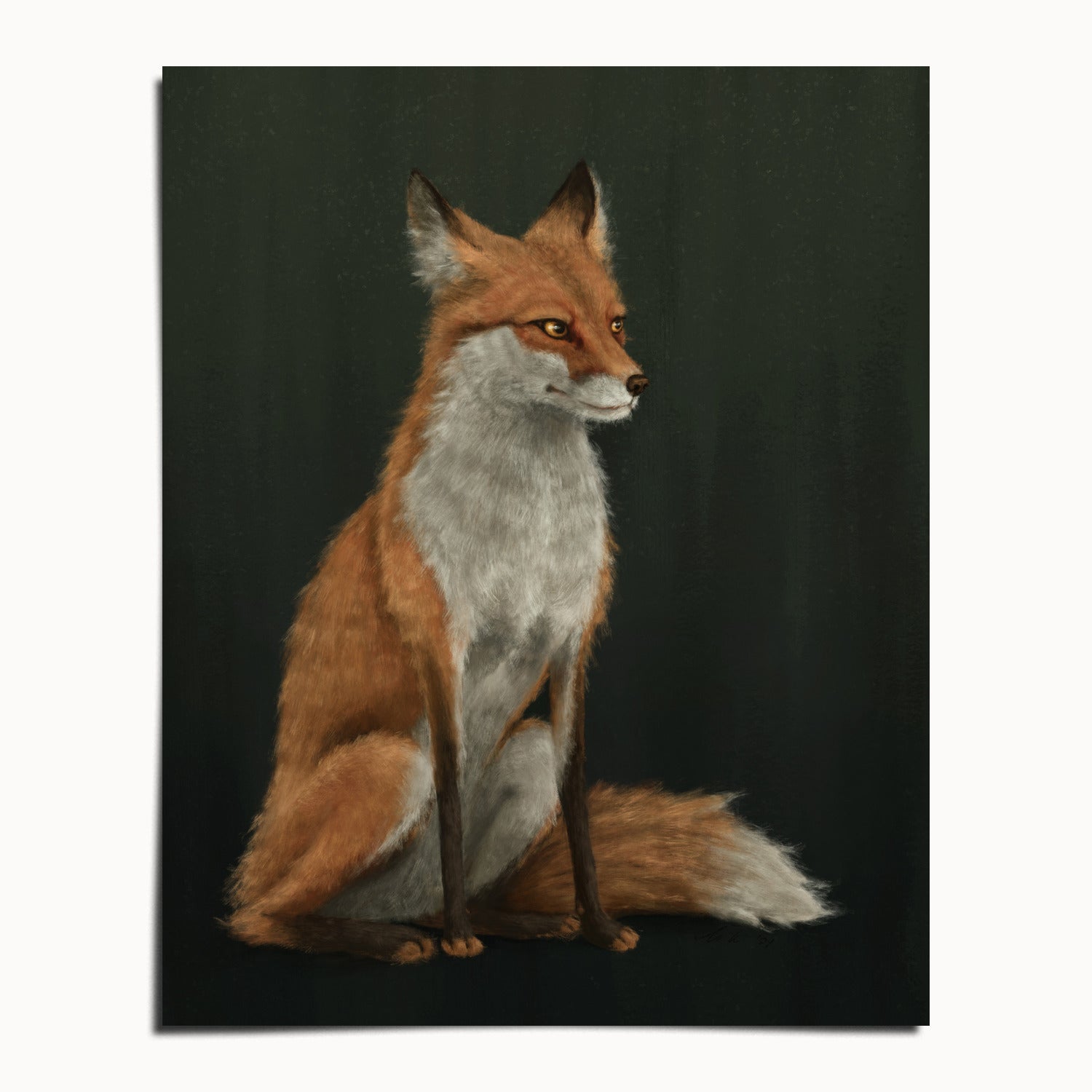 "The Woodland Fox" by Catherine Hébert - Red Fox Fine Art Print - 8"x10" size