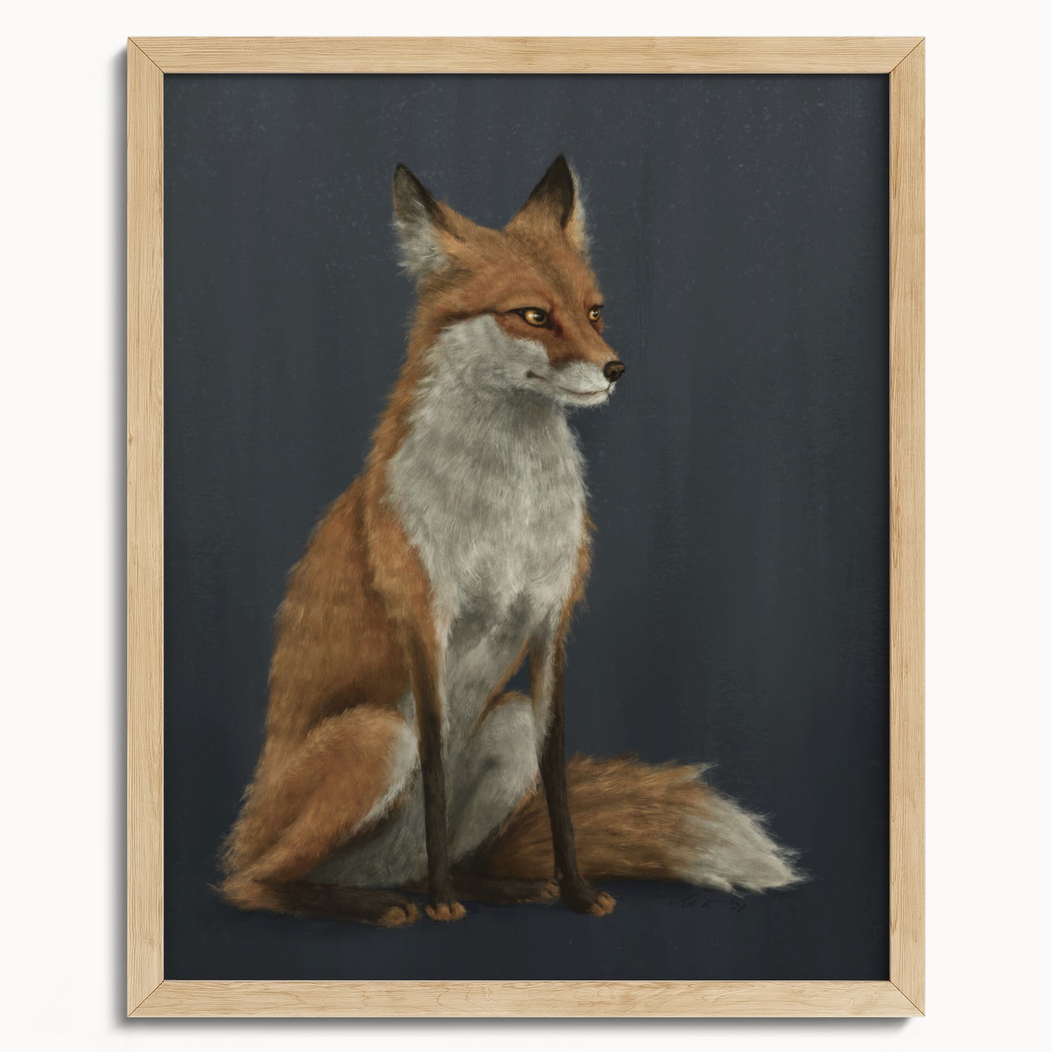"The Woodland Fox - Blue Edition" by Catherine Hébert - Red Fox Fine Art Print - Blue Edition - 16"x20" size