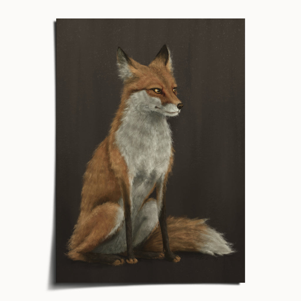 "The Woodland Fox - Brown Edition" by Catherine Hébert - Woodland Fox Art Print - Brown Edition - 5"x7" size
