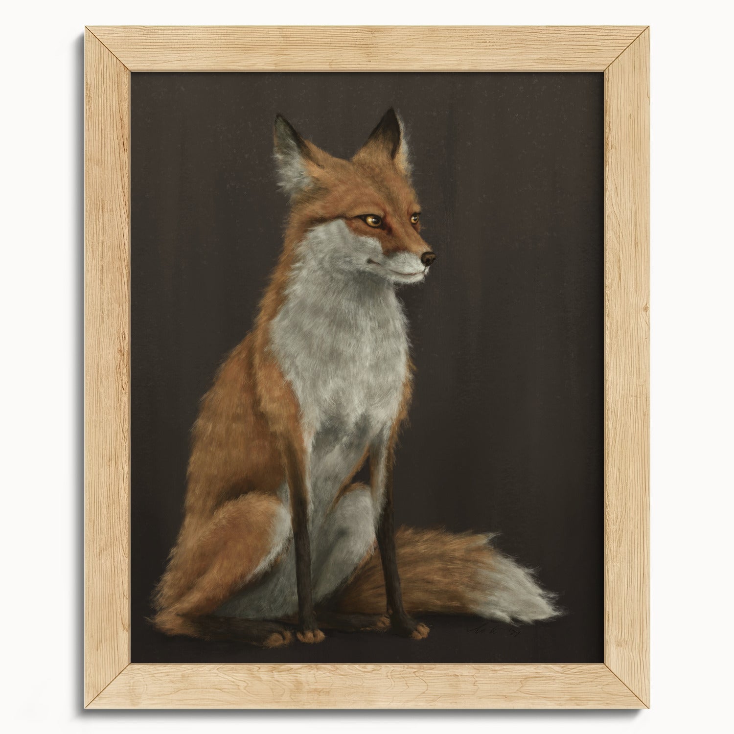 "The Woodland Fox - Brown Edition" by Catherine Hébert - Red Fox Fine Art Print - Brown Edition - 8"x10" size
