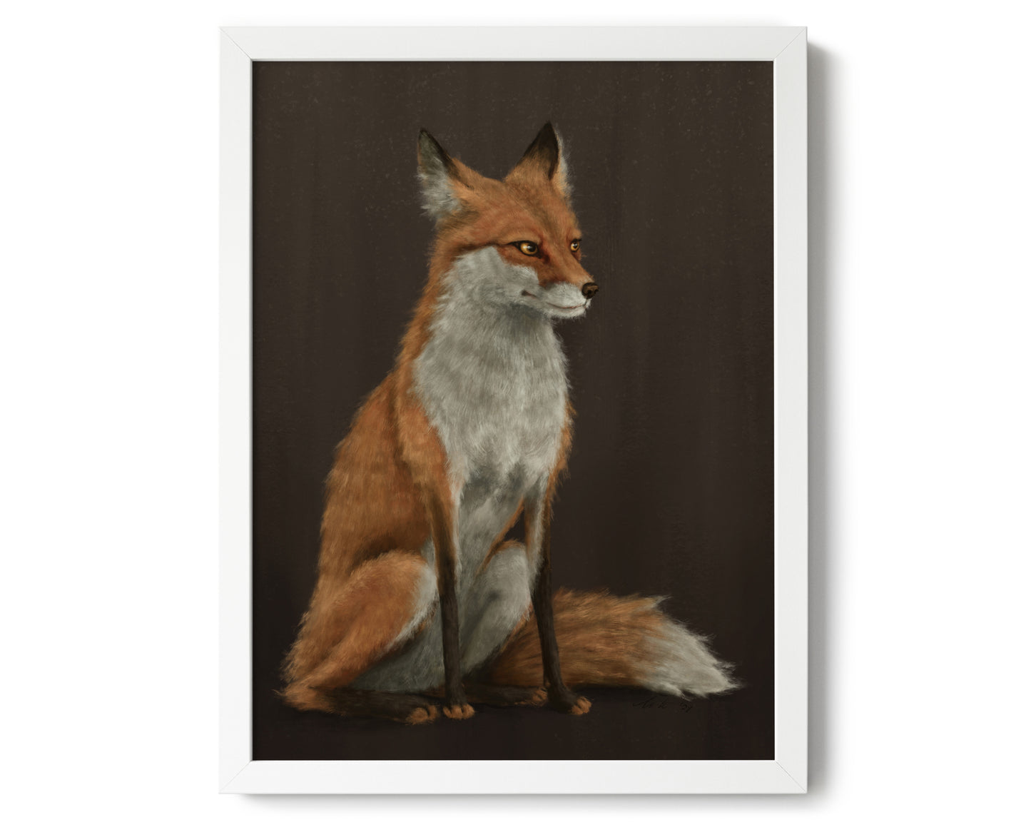 "The Woodland Fox - Brown Edition" by Catherine Hébert - Red Fox Giclée Art Print - Brown Edition - 12"x16" size