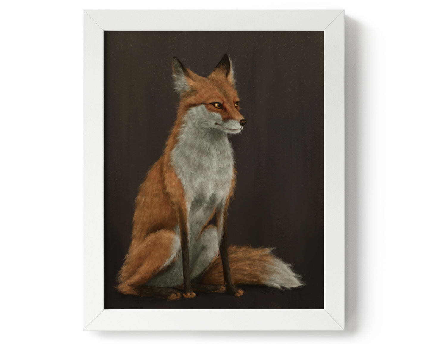 "The Woodland Fox - Brown Edition" by Catherine Hébert - Red Fox Giclée Art Print - Brown Edition - 8"x10" size