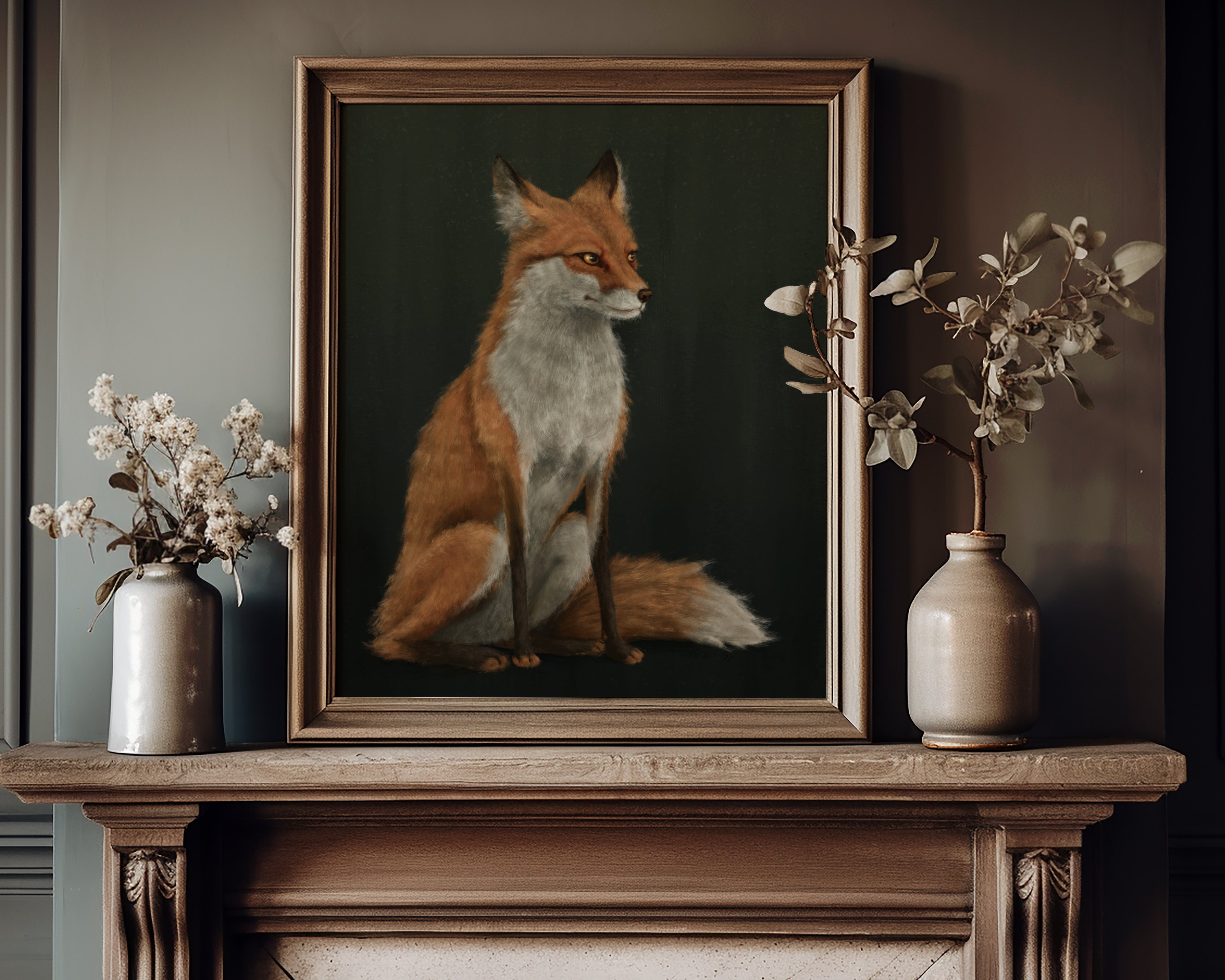 "The Woodland Fox" by Catherine Hébert - Woodland Fox Art Print