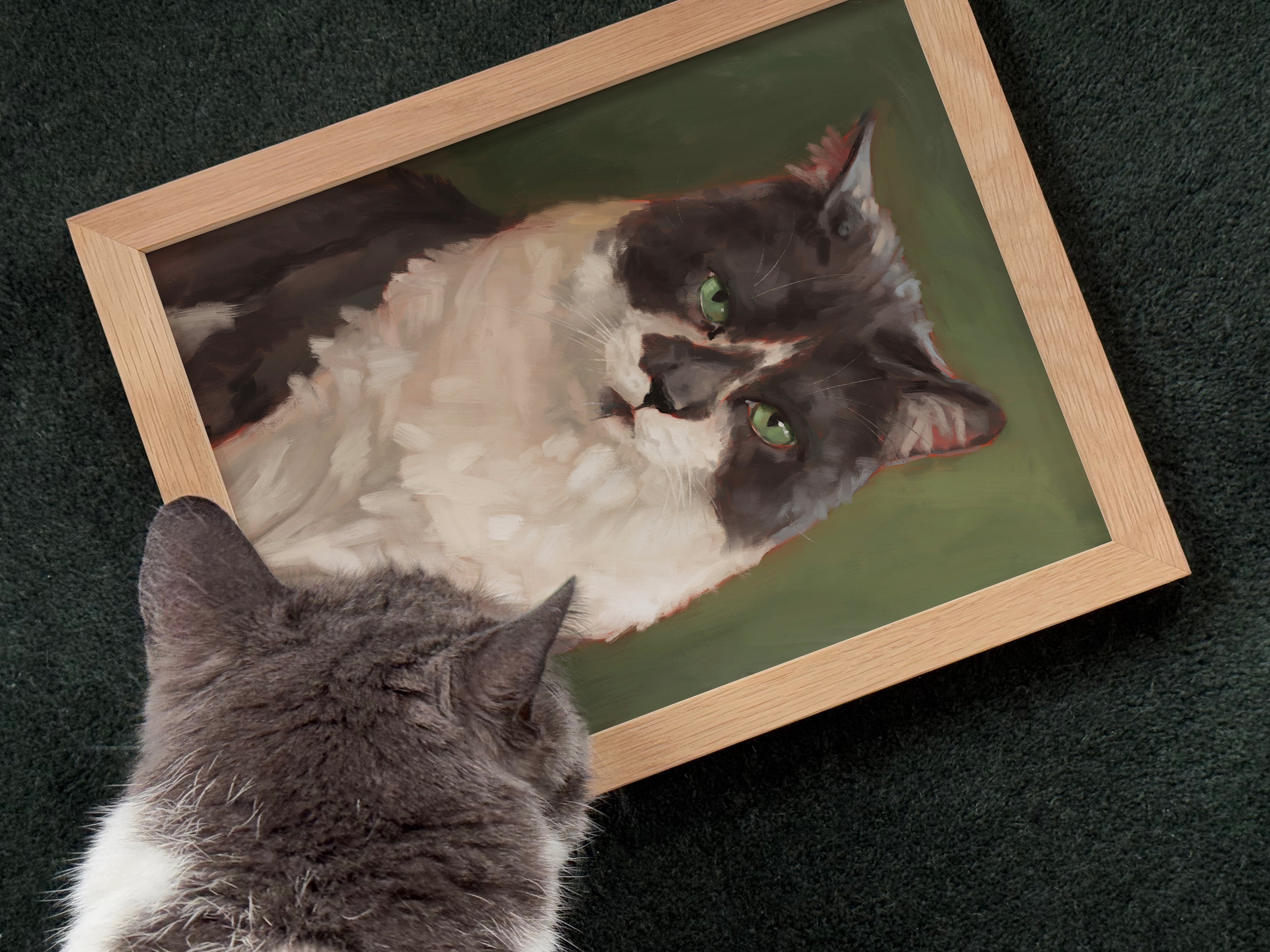 Woodhouse the Cat with a The Ugly Cat Frame