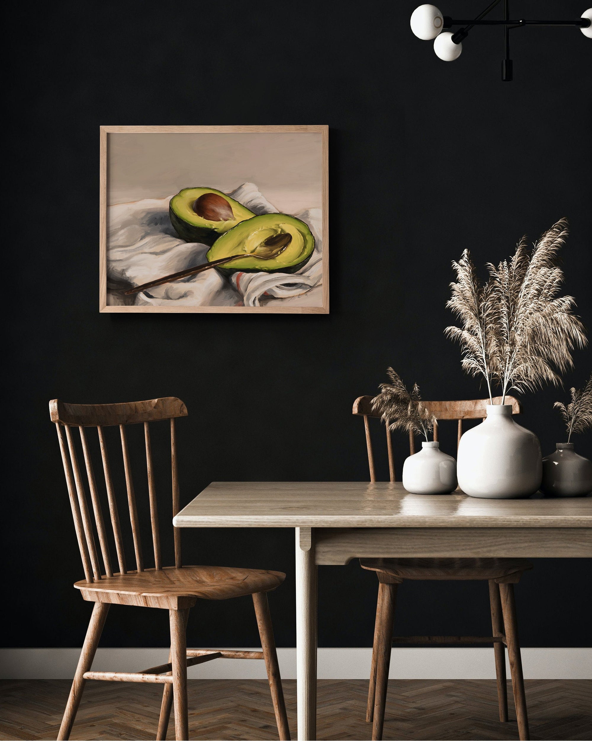 "Avocado" by Catherine Hébert - Sliced Avocado Painting Fine Art Print