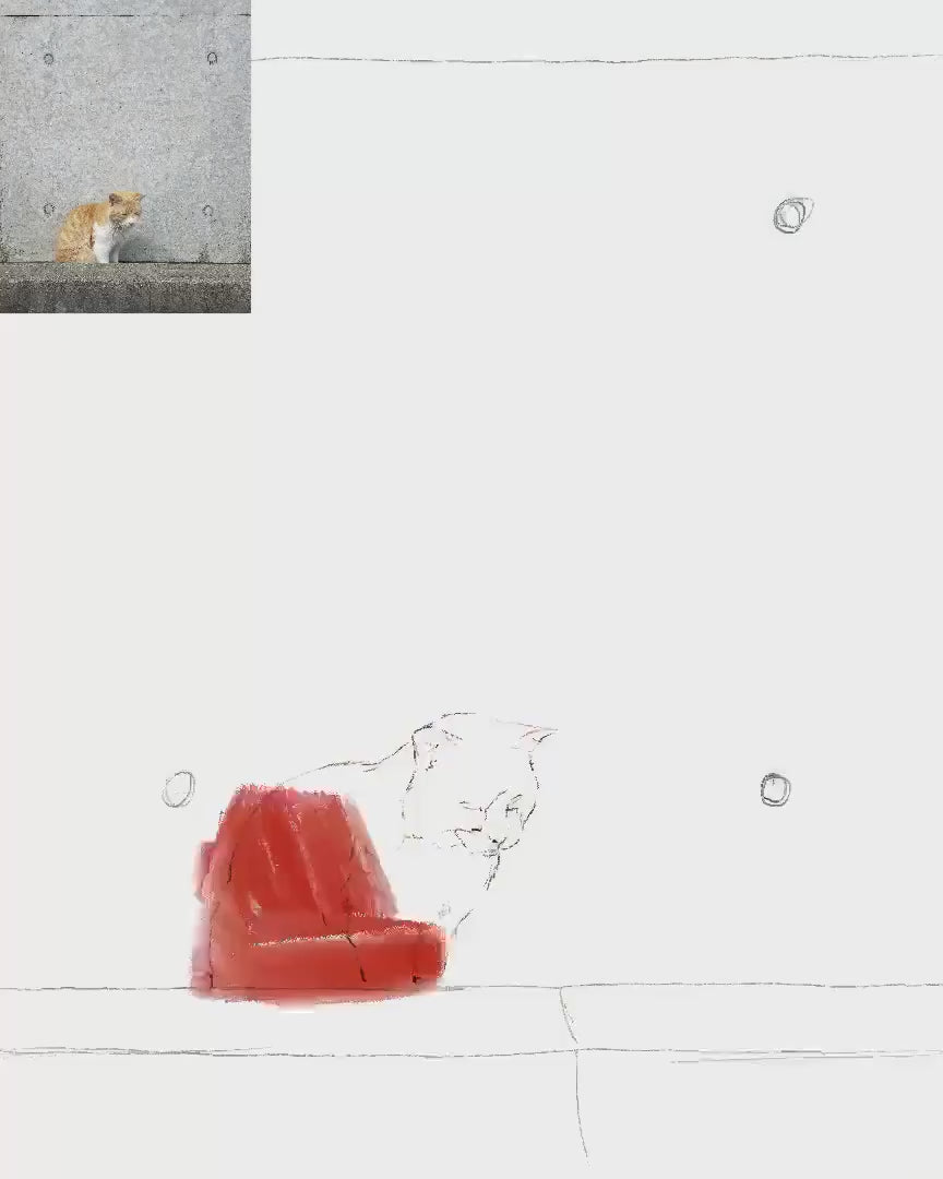 Timelapse of Catherine painting Fukuoka no Neko