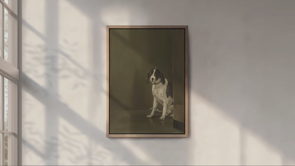 OIl Painting Dog Art Print