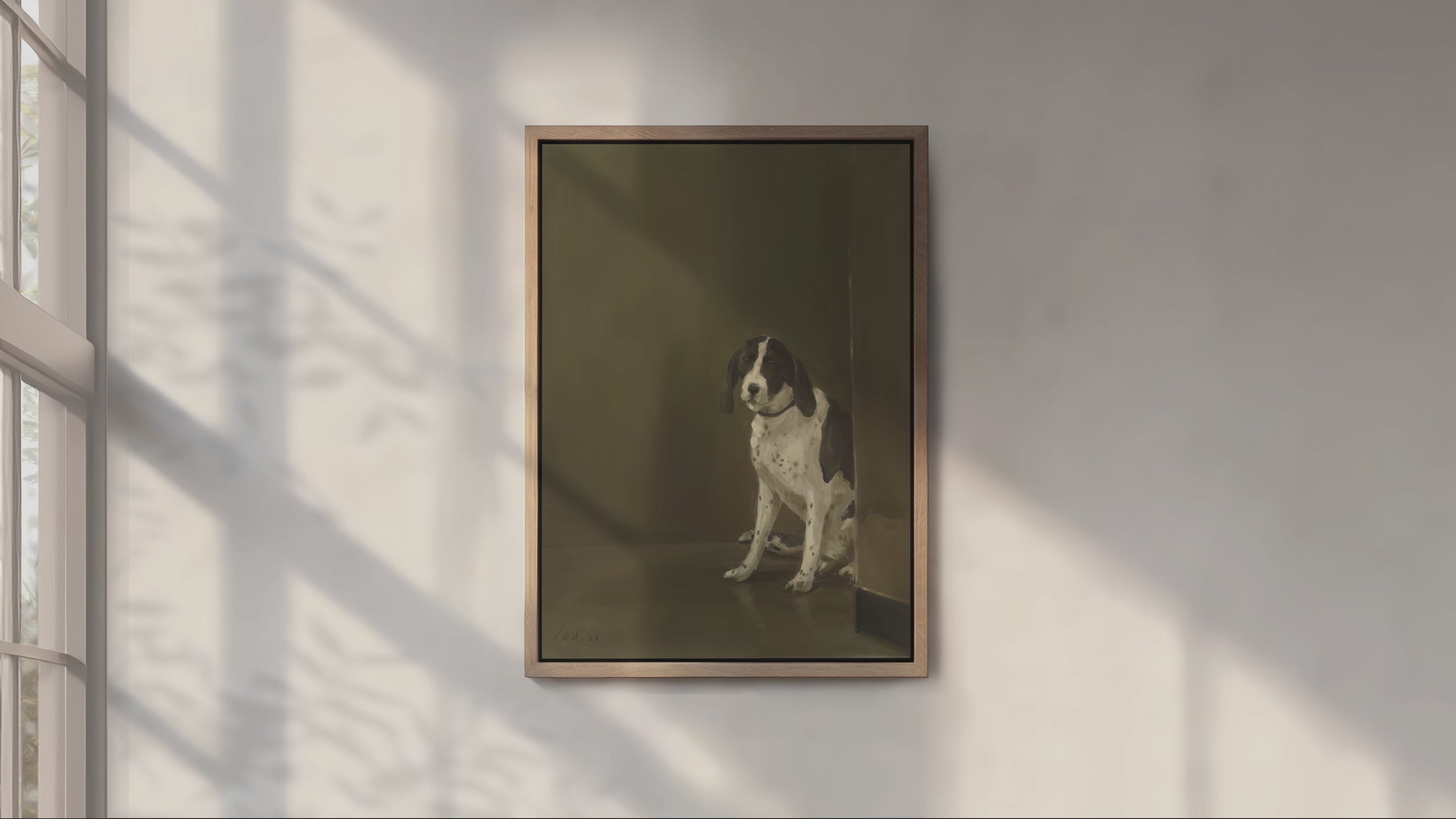 OIl Painting Dog Art Print