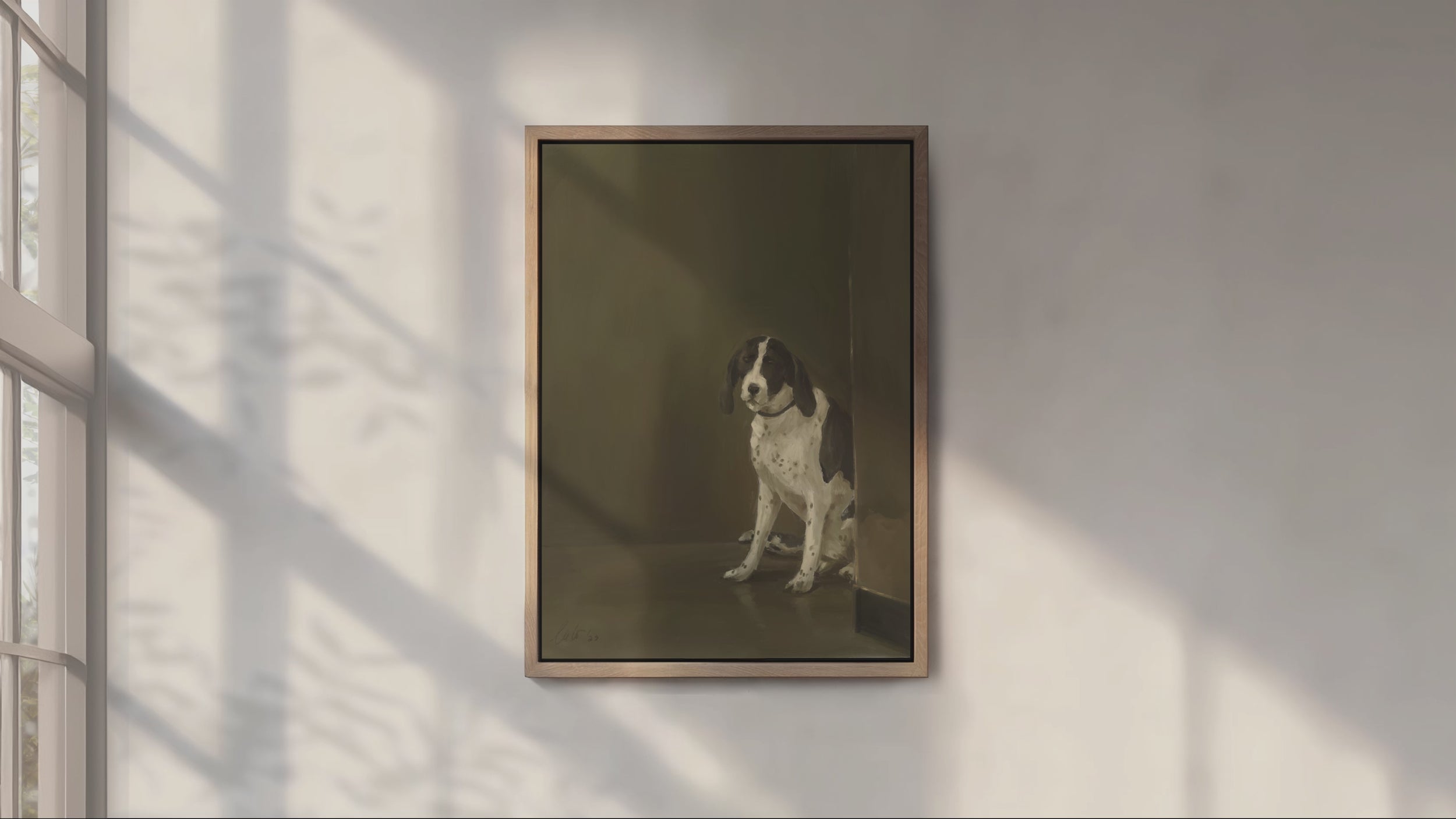 OIl Painting Dog Art Print